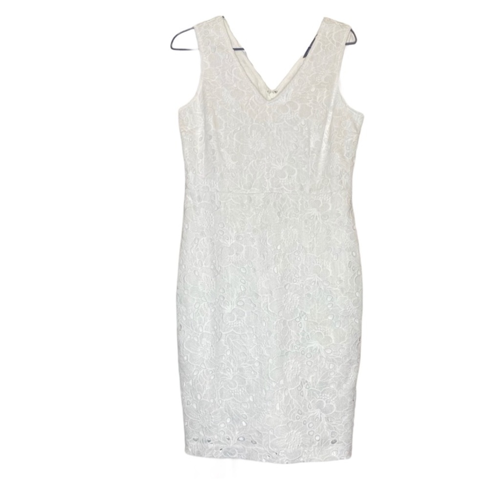 NWT Banana Republic White Eyelet Lace Dress Size 6